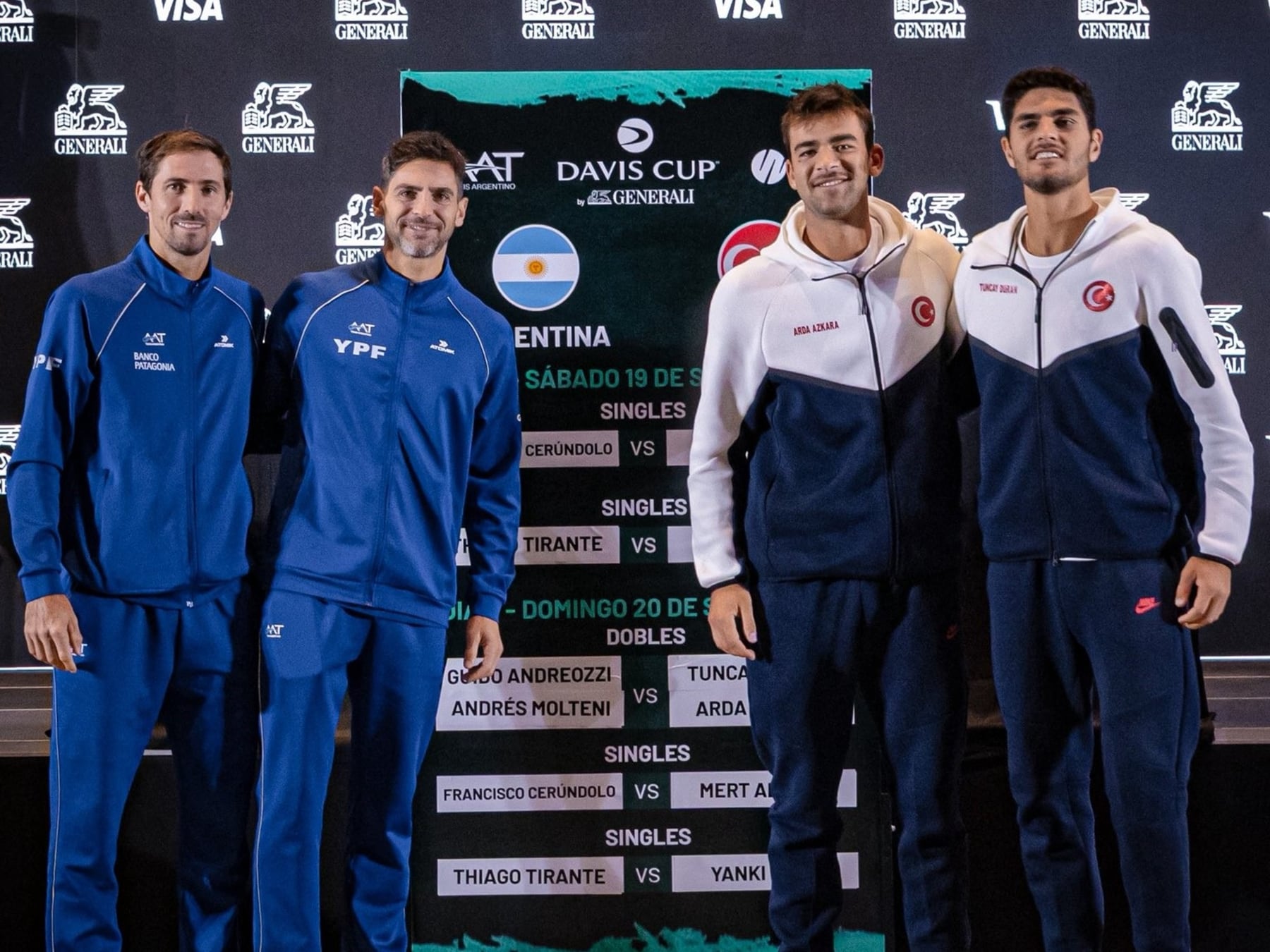 Argentina quedó a un paso de liquidar a Turquía en la Davis y el dobles puede sentenciar la serie