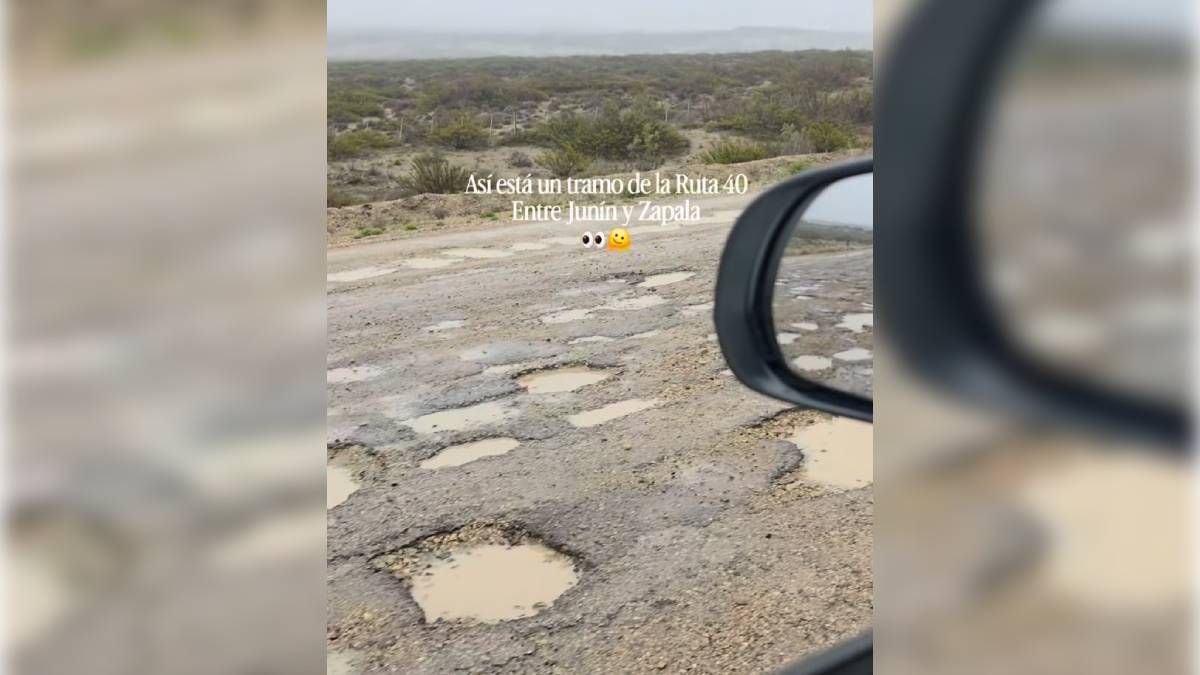 Treinta kilómetros de cráteres sobre la calzada: la Ruta 40 que castiga a quien sale a la ruta