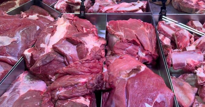 La carne de cerdo frescav